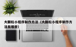 嘉峪关大颗粒小程序制作方法（大颗粒小程序制作方法有哪些）